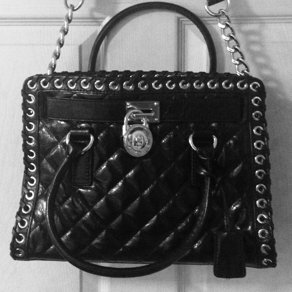 Michael Kors Hand Bag Black Leather